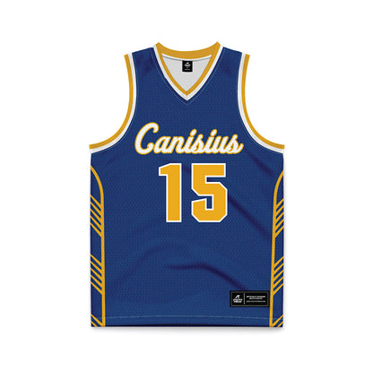 Canisius - NCAA Men's Basketball : Maji David-Maji - Navy Basketball Jersey