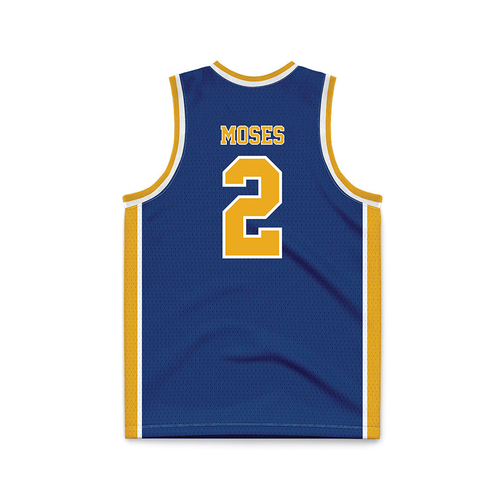 Canisius - NCAA Women's Basketball : Alex Moses - Navy Basketball Jersey-1