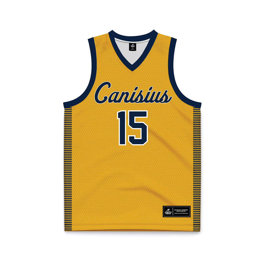 Canisius - NCAA Women's Basketball : Ileana Feliz - Gold Basketball Jersey-0