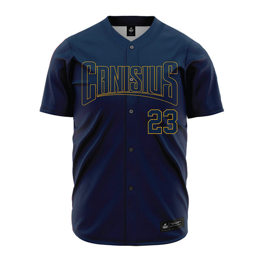 Canisius - NCAA Baseball : Tyler DeBrocky - Navy Jersey-0