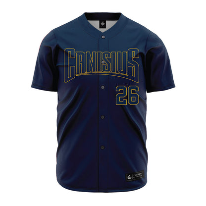 Canisius - NCAA Baseball : Mark Rogers - Navy Jersey-0