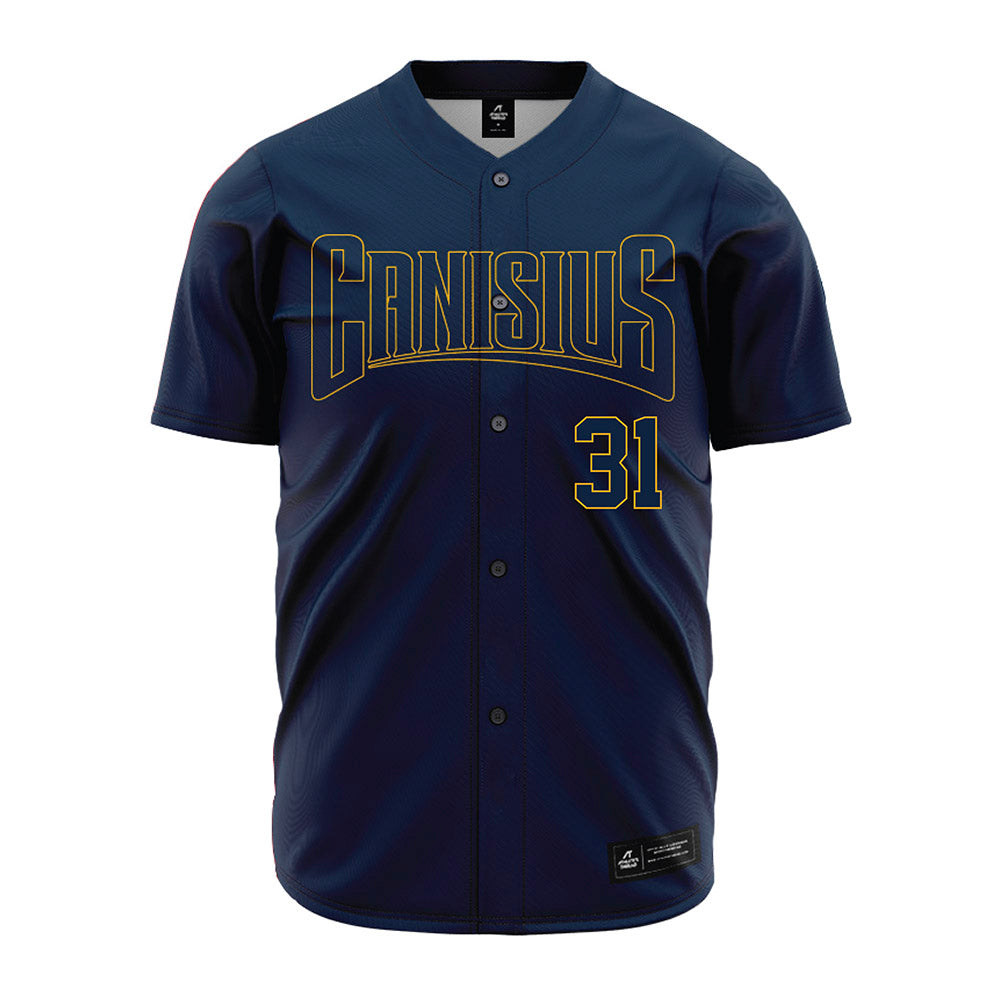 Canisius - NCAA Baseball : Ryan Pettograsso - Navy Jersey-0