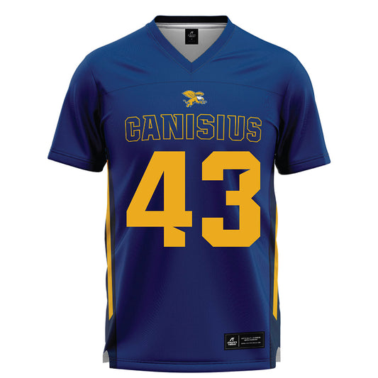 Canisius - NCAA Men's Lacrosse : Ashton Burian - Navy Lacrosse Jersey -0