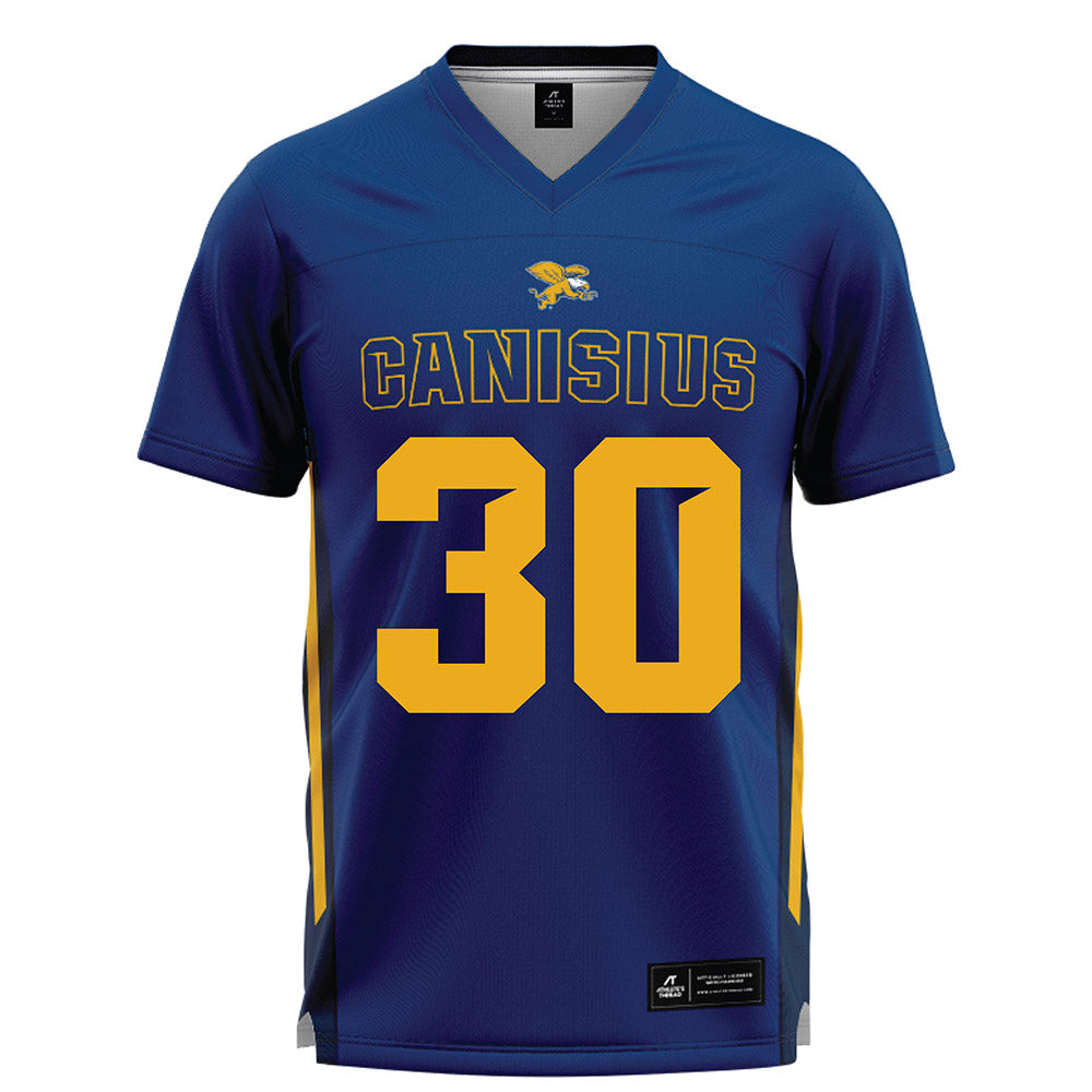 Canisius - NCAA Men's Lacrosse : TJ Ward - Navy Lacrosse Jersey -0