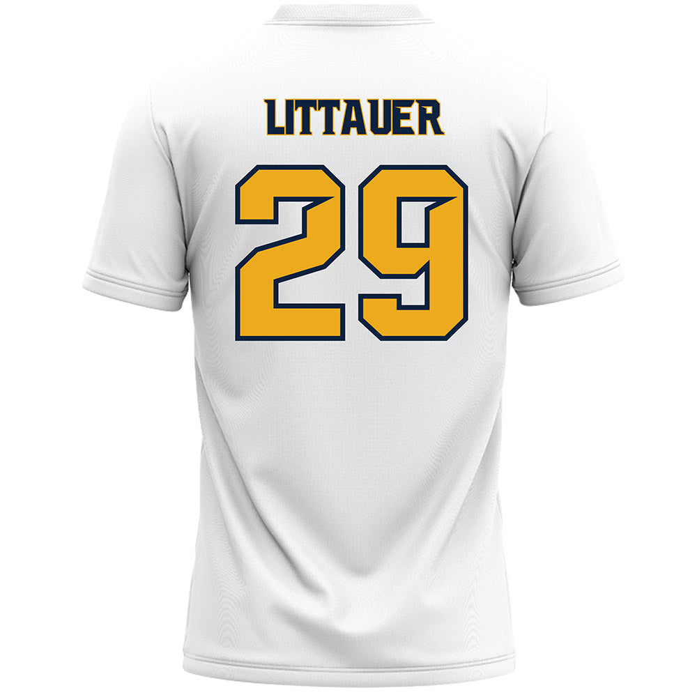 Canisius - NCAA Men's Lacrosse : Jack Littauer - White Lacrosse Jersey