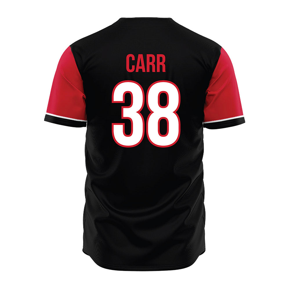 NC State - NCAA Baseball : Landon Carr - Black Jersey-1