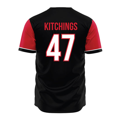 NC State - NCAA Baseball : Aiden Kitchings - Black Jersey-1