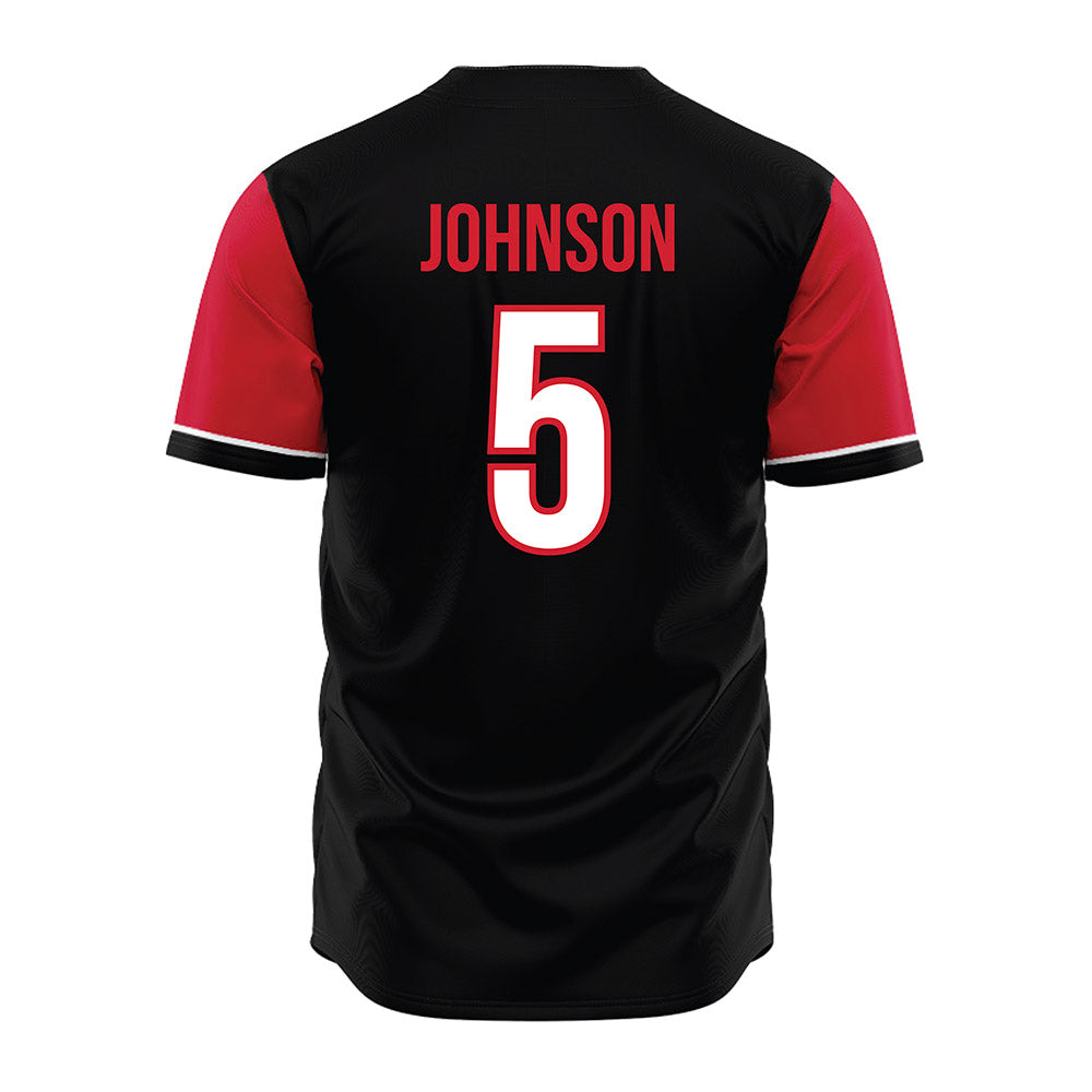 NC State - NCAA Baseball : Sherman Johnson - Black Jersey-1