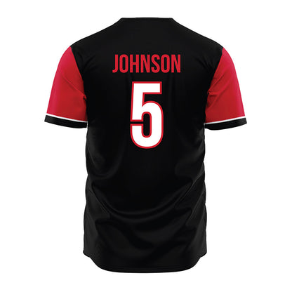 NC State - NCAA Baseball : Sherman Johnson - Black Jersey-1