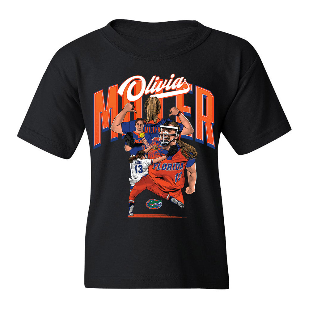 Florida - NCAA Softball : Olivia Miller - Player Illustration Youth T-Shirt