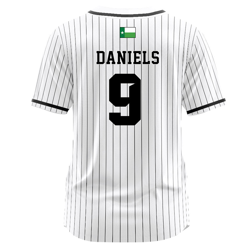North Texas - NCAA Softball : Eva Daniels - White Pinstripe Jersey-1