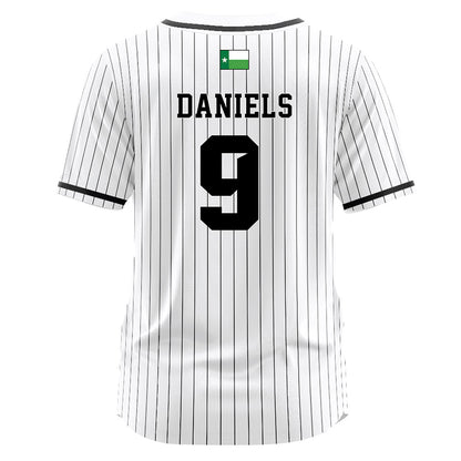 North Texas - NCAA Softball : Eva Daniels - White Pinstripe Jersey-1