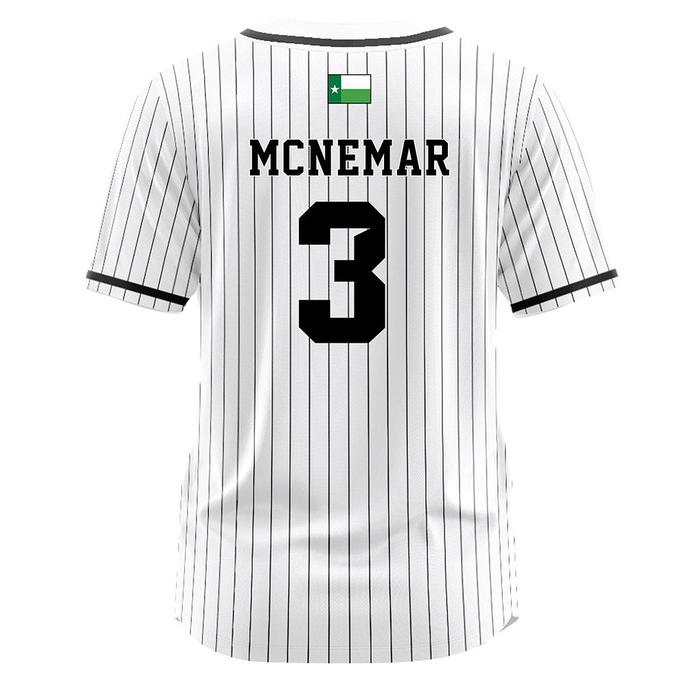 North Texas - NCAA Softball : Blayze McNemar - White Pinstripe Jersey-1