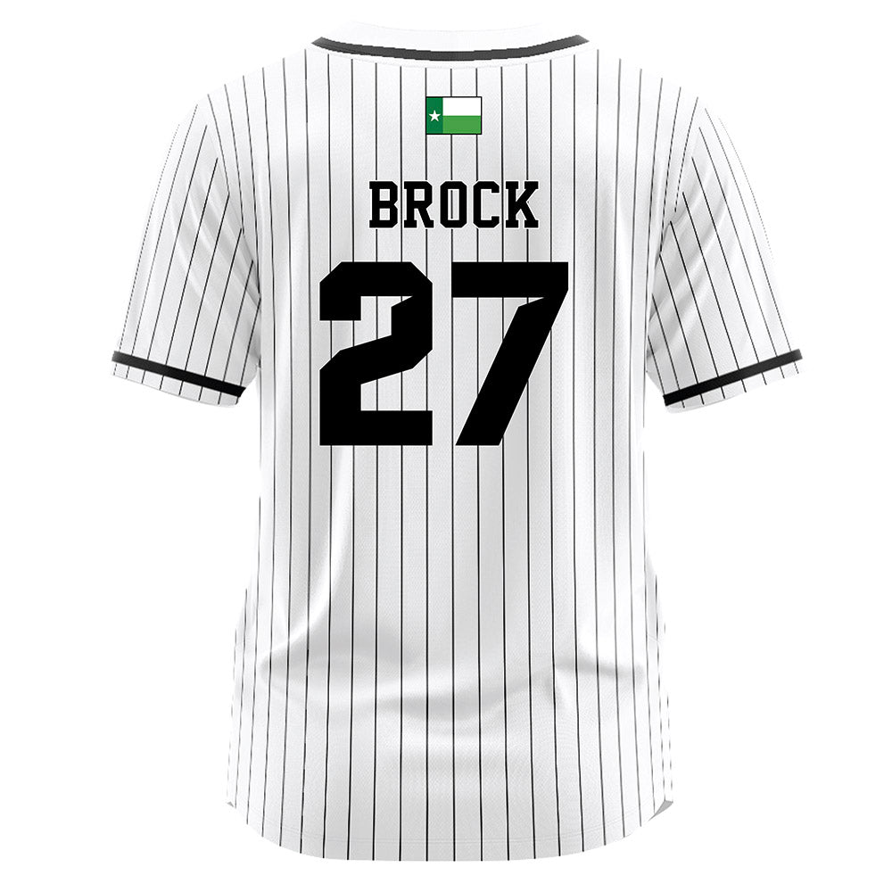 North Texas - NCAA Softball : Katy Brock - White Pinstripe Jersey