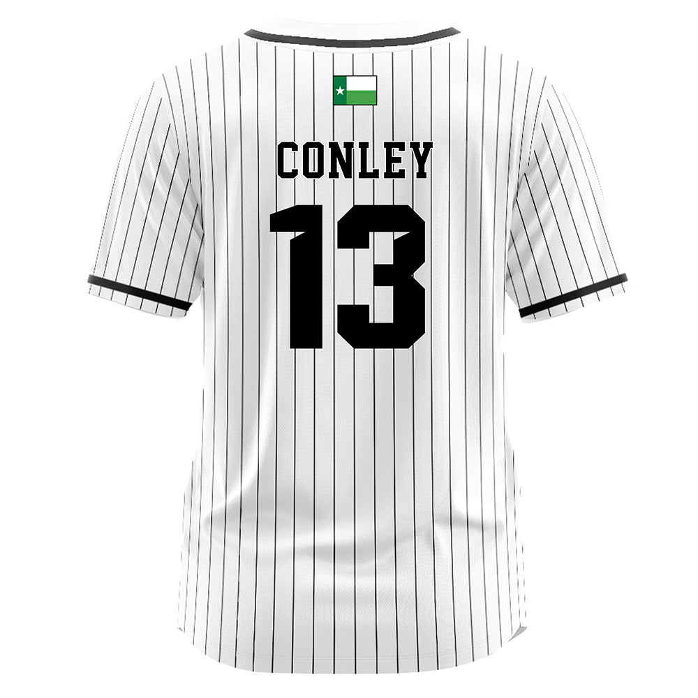 North Texas - NCAA Softball : Madison Conley - White Pinstripe Jersey-1