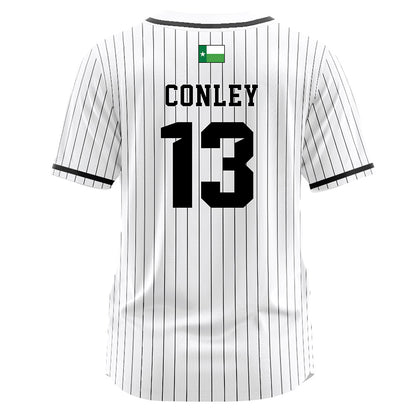 North Texas - NCAA Softball : Madison Conley - White Pinstripe Jersey-1