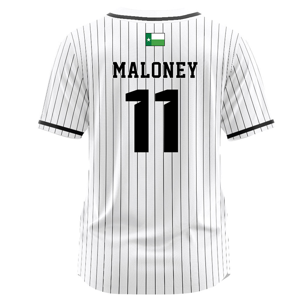 North Texas - NCAA Softball : Gracie Maloney - White Pinstripe Jersey-1