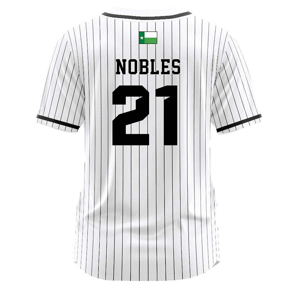 North Texas - NCAA Softball : Laila Nobles - White Pinstripe Jersey-1
