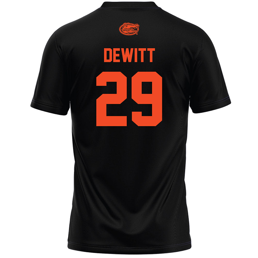 Florida - NCAA Women's Lacrosse : Boo DeWitt - Black Lacrosse Jersey -1