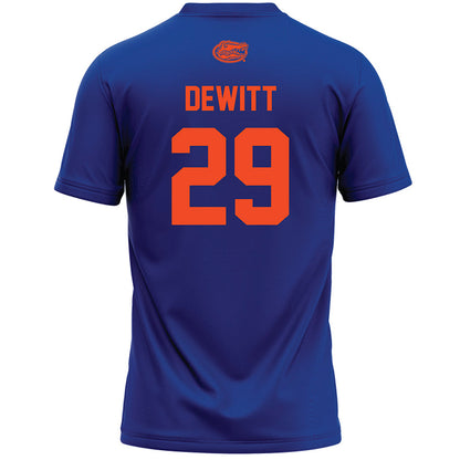 Florida - NCAA Women's Lacrosse : Boo DeWitt - Blue Lacrosse Jersey -1