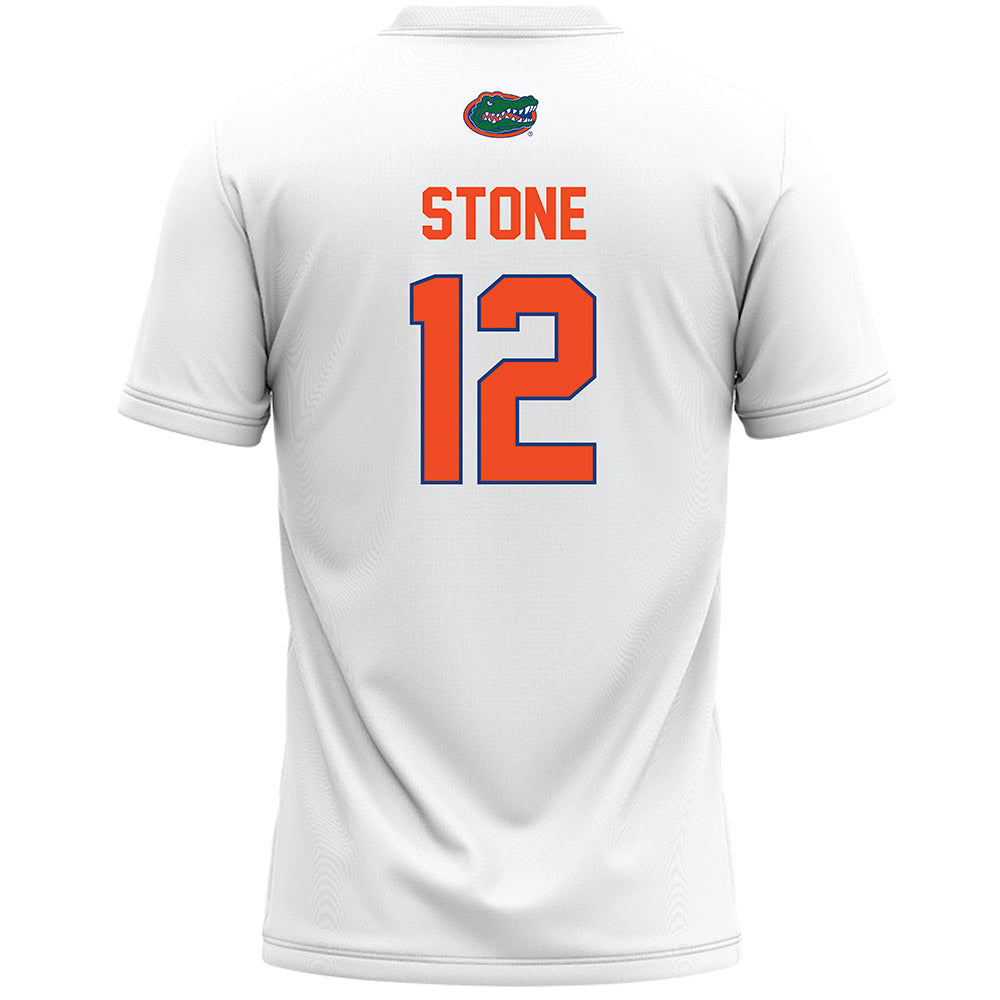 Florida - NCAA Women's Lacrosse : Alexa Stone - White Lacrosse Jersey -1