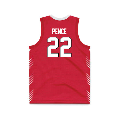 Illinois State - NCAA Men's Basketball : Ty Pence - Red Basketball Jersey