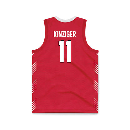 Illinois State - NCAA Men's Basketball : Johnny Kinziger - Red Basketball Jersey