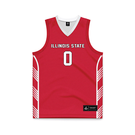 Illinois State - NCAA Men's Basketball : Jack Daugherty - Red Basketball Jersey-0