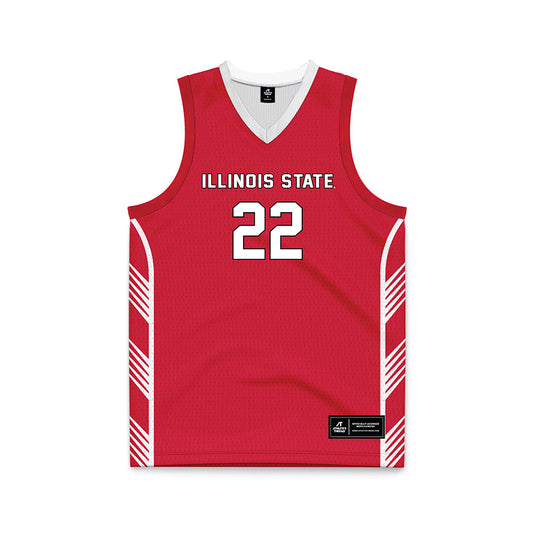 Illinois State - NCAA Men's Basketball : Ty Pence - Red Basketball Jersey