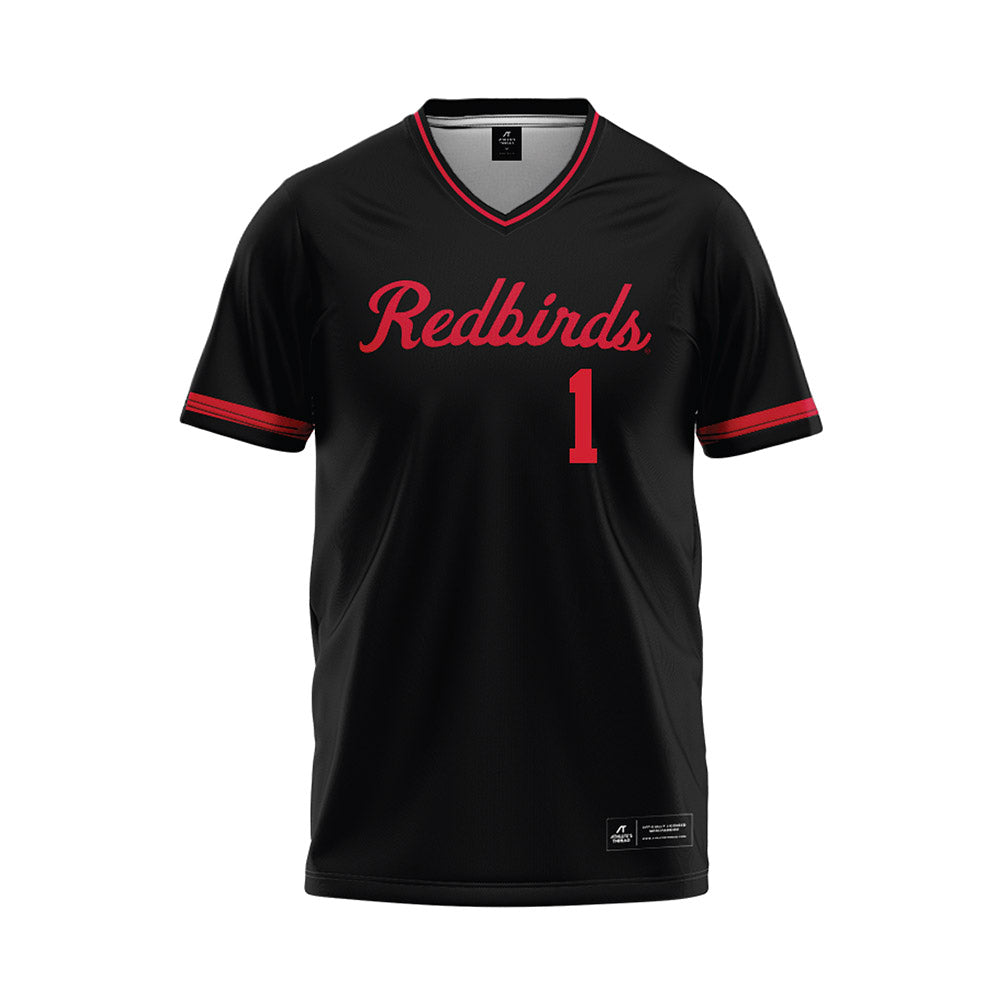 Illinois State - NCAA Baseball : Shai Robinson - Black Baseball Jersey-0
