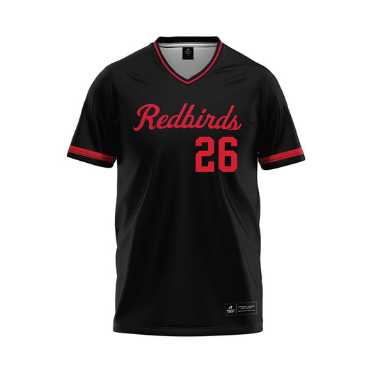 Illinois State - NCAA Baseball : John Shuey - Black Baseball Jersey-0