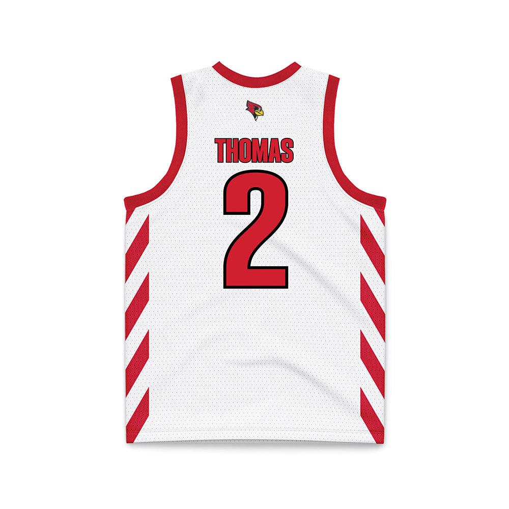 Illinois State - NCAA Women's Basketball : DeShawnti Thomas - White Basketball Jersey-1