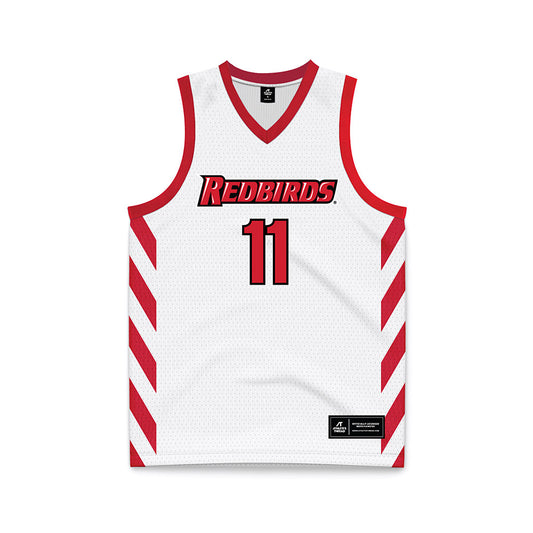 Illinois State - NCAA Women's Basketball : Kya Hurt - White Basketball Jersey-0