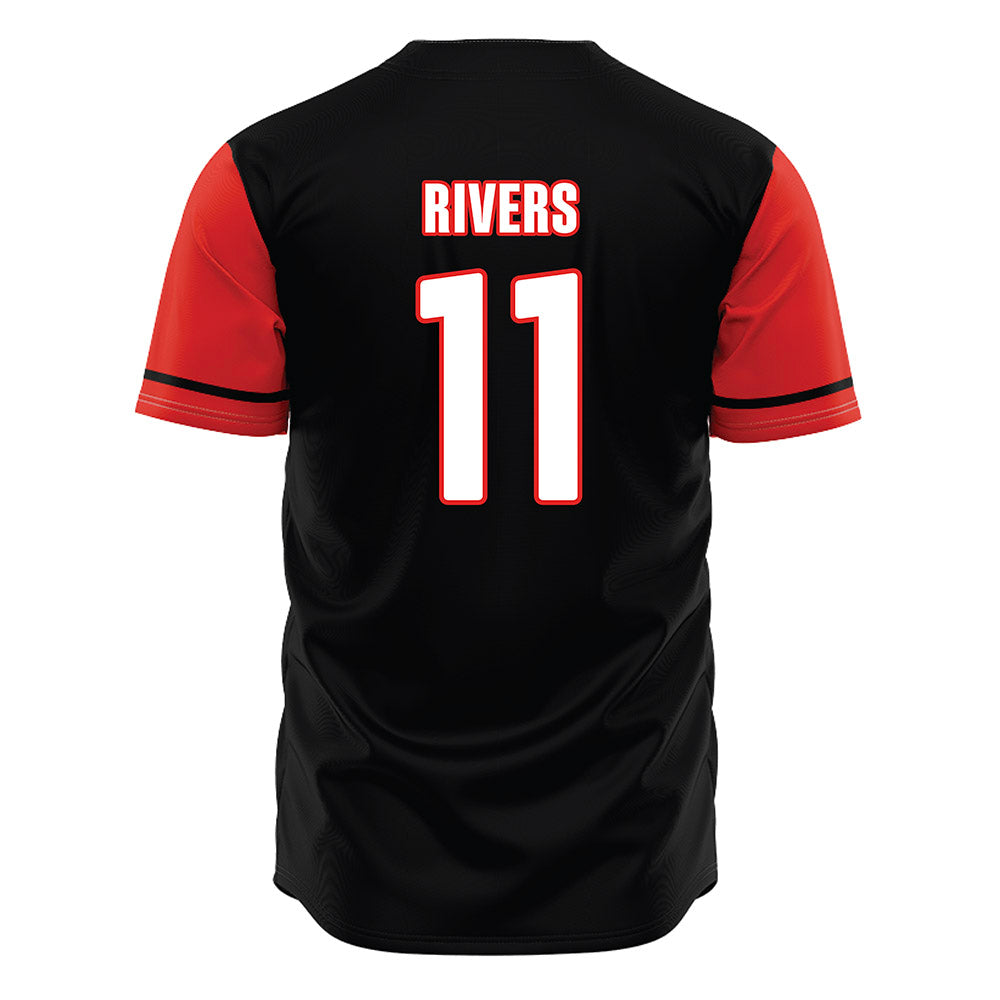 Texas Tech - NCAA Baseball : Davis Rivers - Black Jersey-1