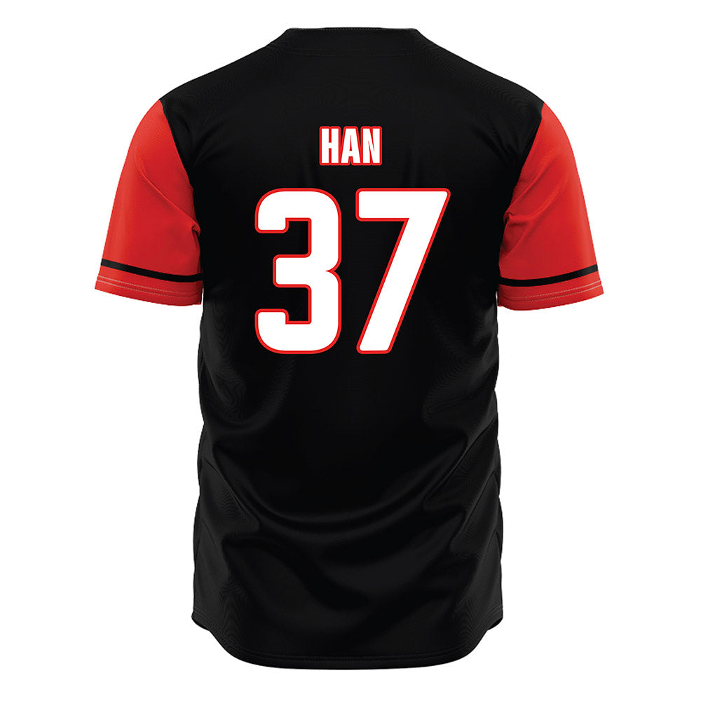 Texas Tech - NCAA Baseball : Heeryun Han - Black Jersey-1