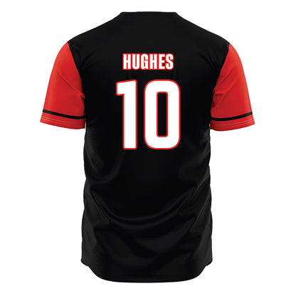 Texas Tech - NCAA Baseball : Logan Hughes - Black Jersey-1