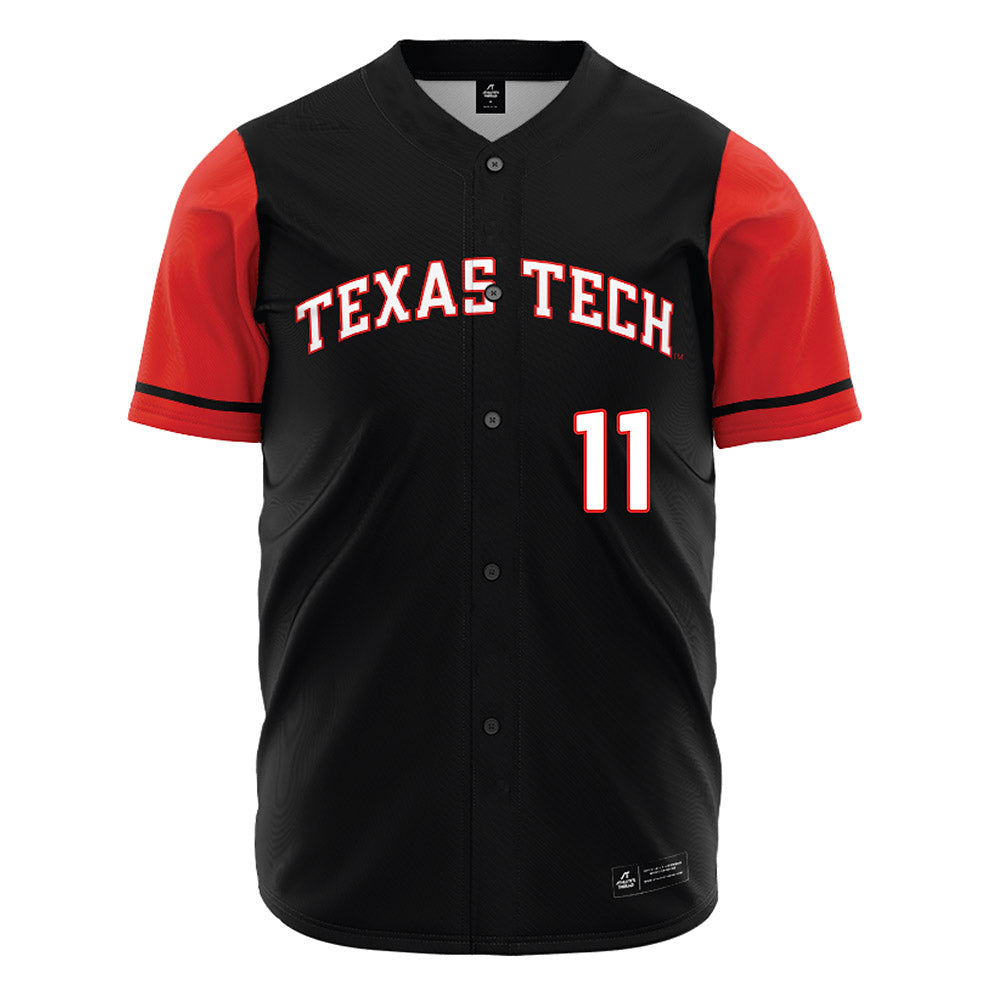 Texas Tech - NCAA Baseball : Davis Rivers - Black Jersey-0