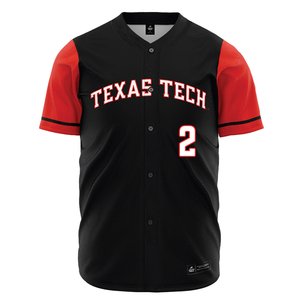 Texas Tech - NCAA Baseball : Kyeler Thompson - Black Jersey-0