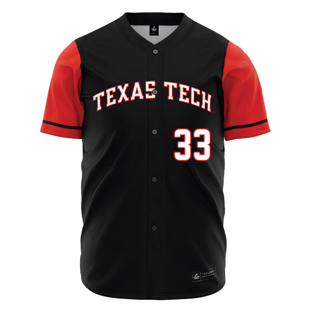 Texas Tech - NCAA Baseball : Adam Hayes - Black Jersey-0