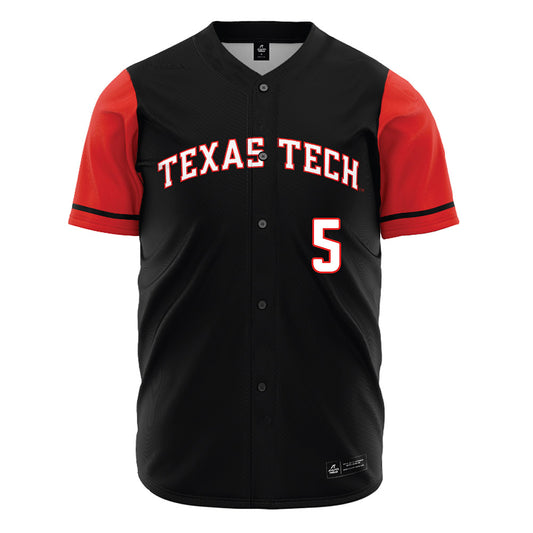 Texas Tech - NCAA Baseball : Timothy Pompey - Black Jersey-0