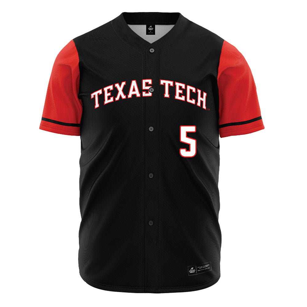Texas Tech - NCAA Baseball : Tj Pompey - Black Jersey-0