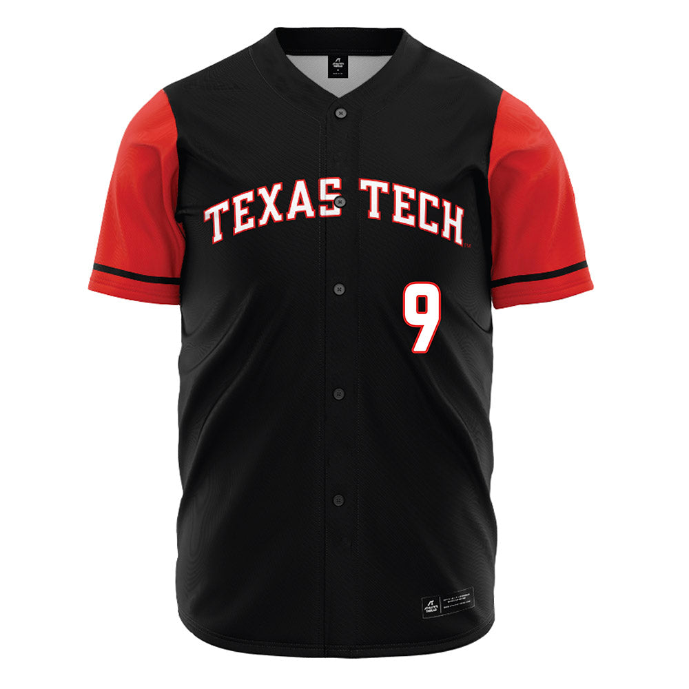 Texas Tech - NCAA Baseball : Jace Souza - Black Jersey-0