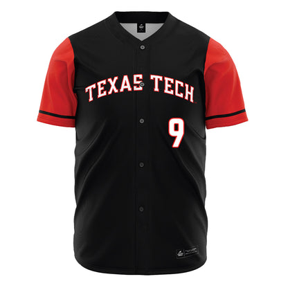 Texas Tech - NCAA Baseball : Jace Souza - Black Jersey-0