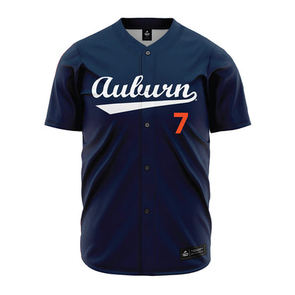 Auburn - NCAA Baseball : Deric Fabian - Navy Jersey