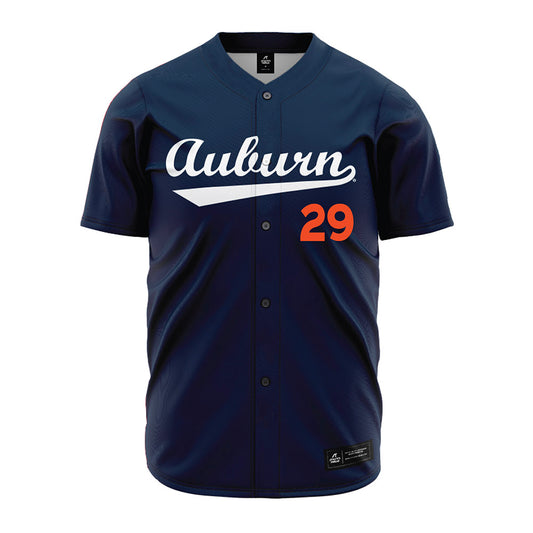 Auburn - NCAA Baseball : Christian Herberholz - Baseball Jersey Navy