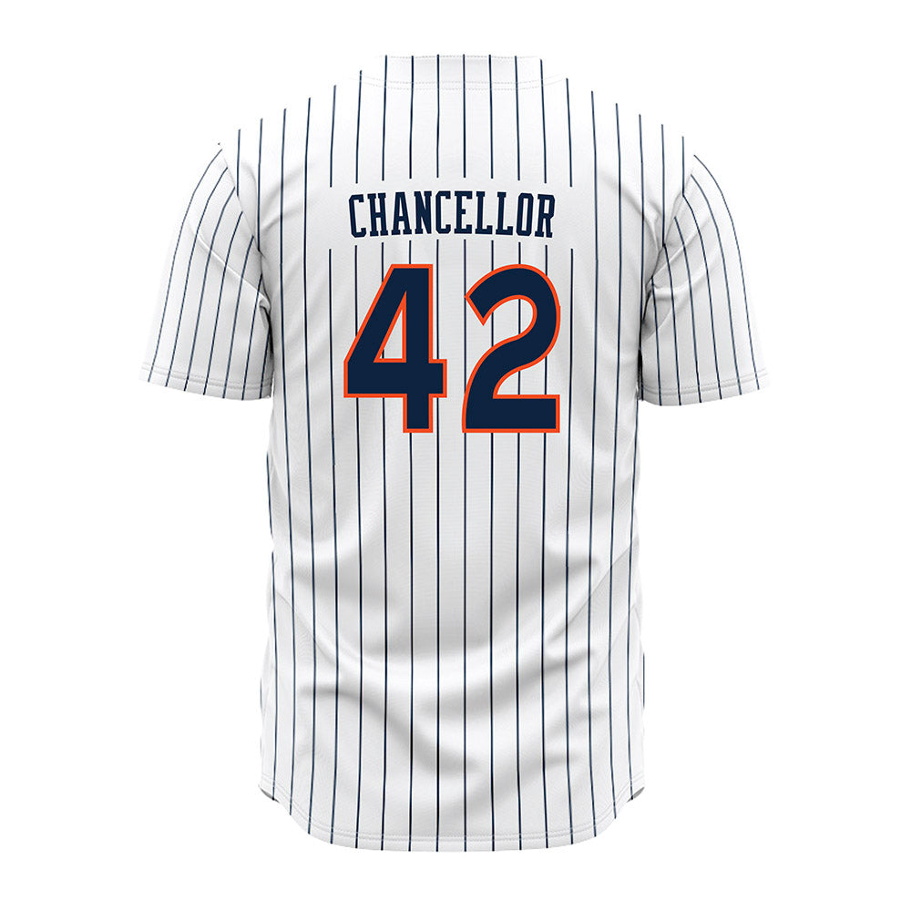 Auburn - NCAA Baseball : Abe Chancellor - Pinstripe Jersey-1