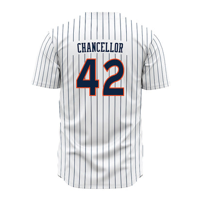 Auburn - NCAA Baseball : Abe Chancellor - Pinstripe Jersey-1
