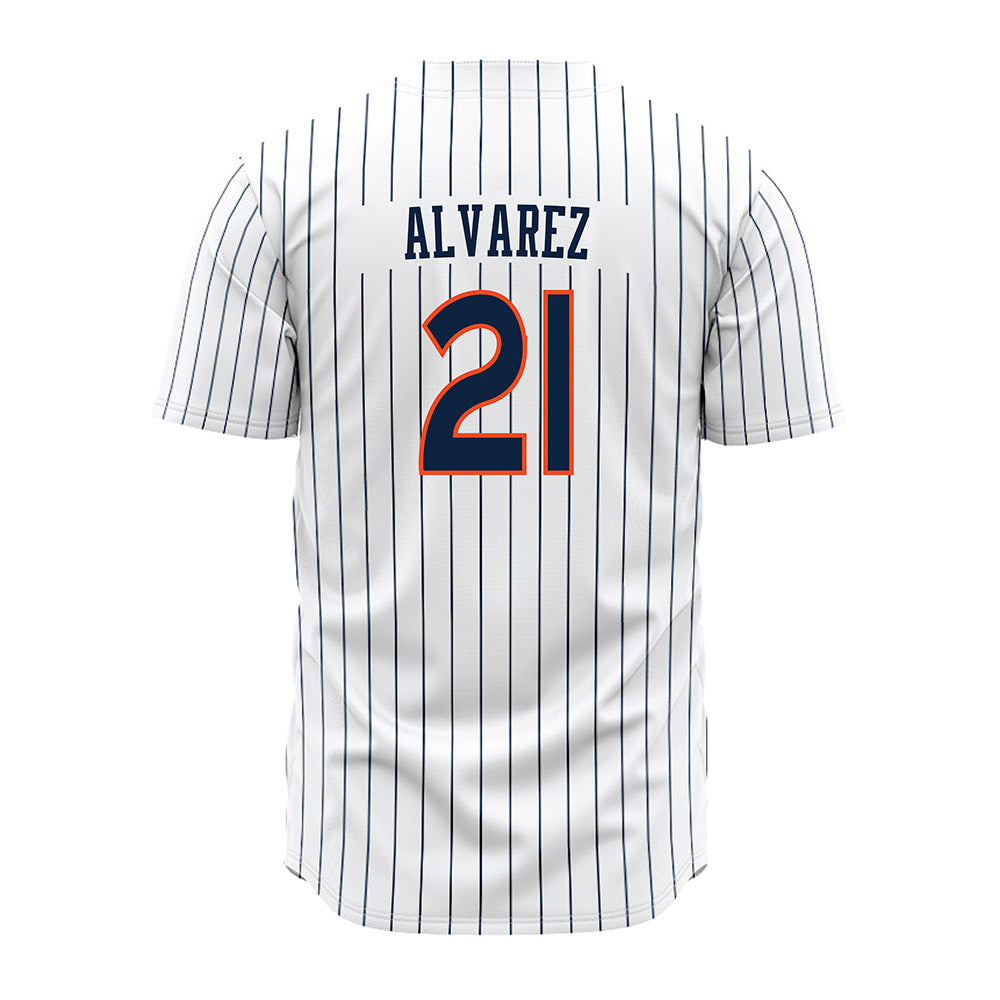Auburn - NCAA Baseball : Andreas Alvarez - Pinstripe Jersey-1