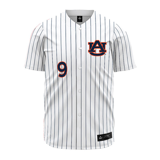 Auburn - NCAA Baseball : Jett Johnston - Pinstripe Jersey-0