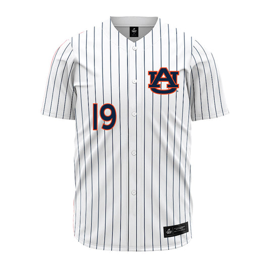 Auburn - NCAA Baseball : Christian Hall - Pinstripe Baseball Jersey